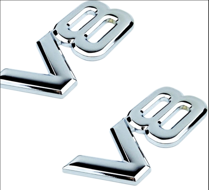 1 X PCS METAL CHROME V8 BADGE EMBLEM TOYOTA LANDCRUISER LEXUS HOLDEN F ...